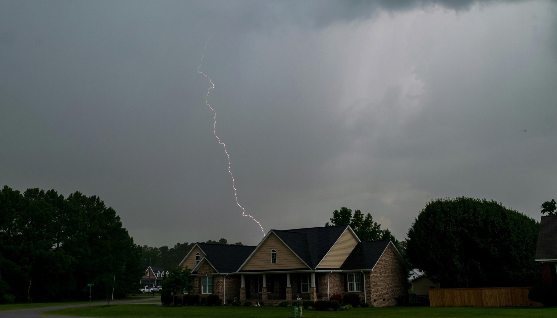 A home affected by weather in need of storm damage restoration