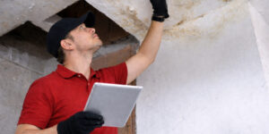 A contractor showing how to make a successful water damage insurance claim in Canada