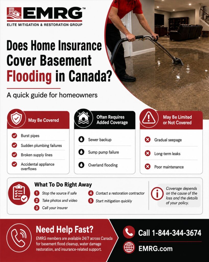 Does Home Insurance Cover Basement Flooding Infographic by EMRG